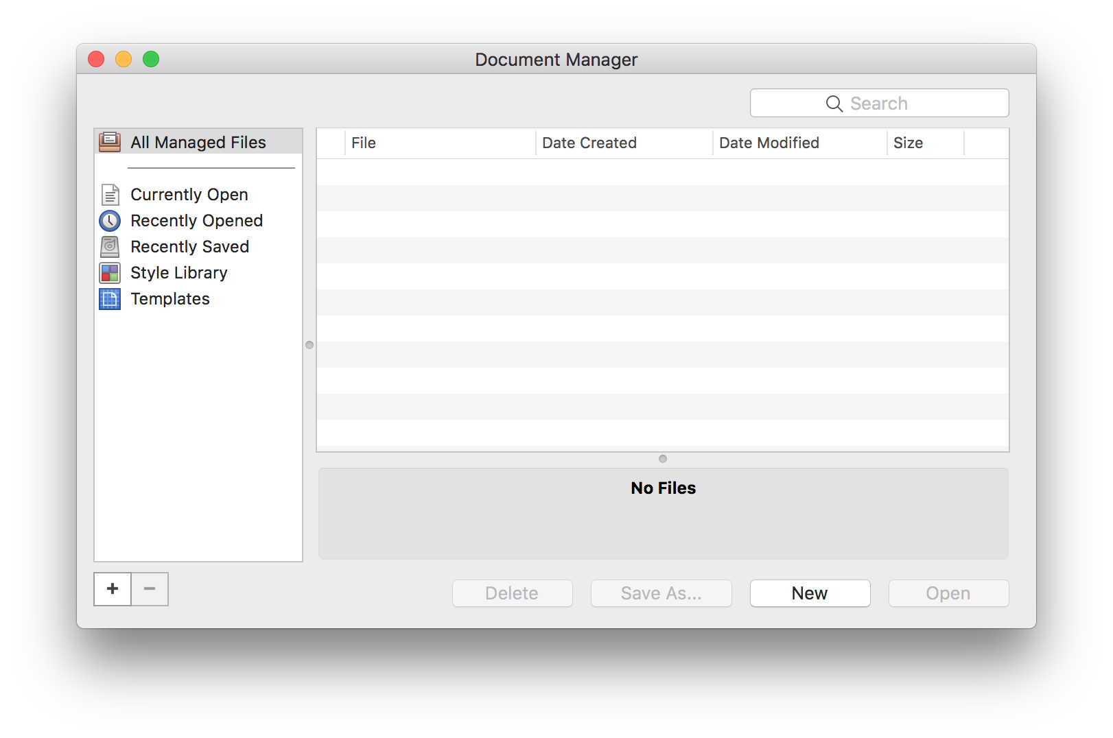 An empty, unused, Document Manager.png