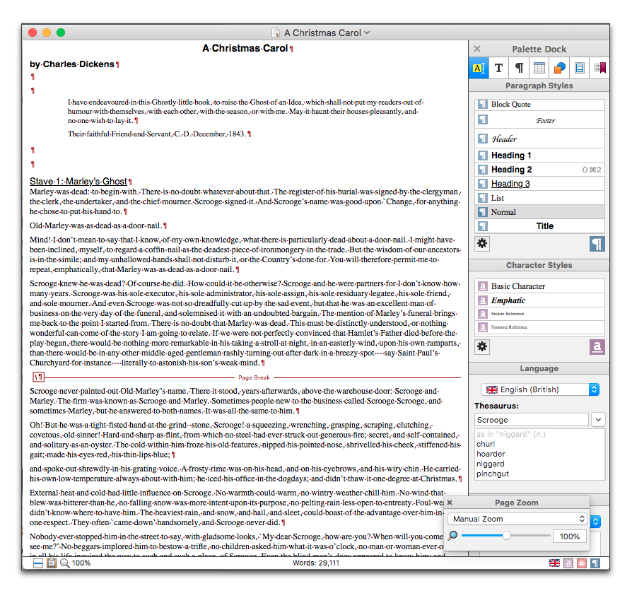 The Draft View in Nisus Writer Pro with an inserted page break.png
