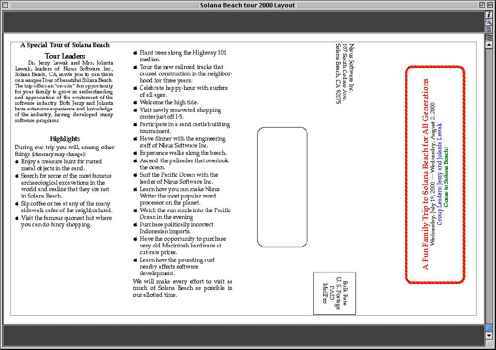 a four fold self mailer brochure outside