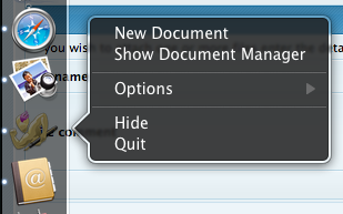 Control Click on NWP icon - short list of recent files.png